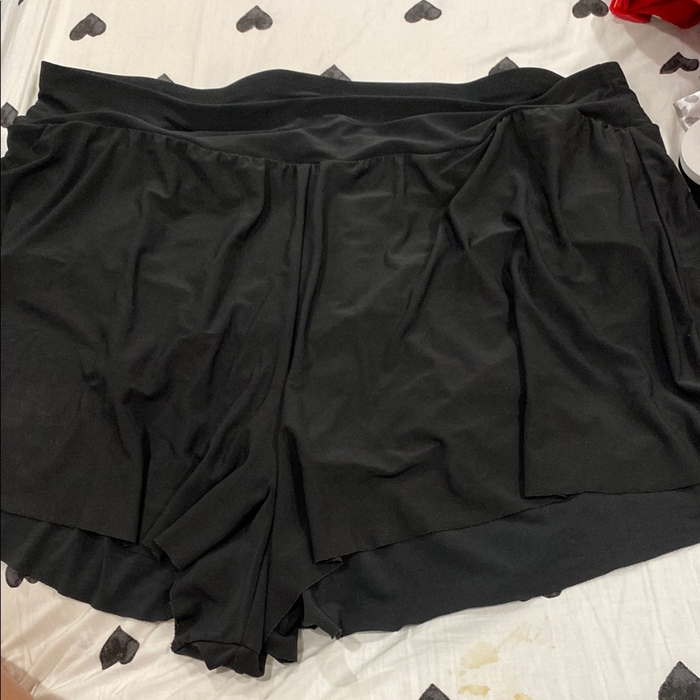 Aqua Green Black Shorts